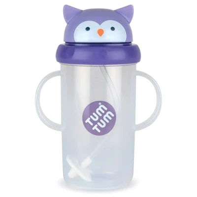 Bild av TUM Tippy Up Free Flow sippy Cup (ingen ventil), kopp för småbarn, 200 ml, BPA fri (Olivia uggla 300 ml)