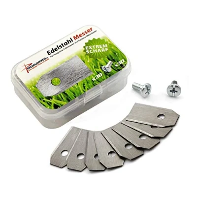 Bild av Byte av knivblad för Husqvarna Automower/Gardena Mährobotor (0,75 mm/3,1 g) inkl. skruvar Premiumpriis® 35mm x 18mm 0.75mm