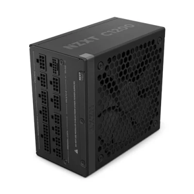 Bild av NZXT C1200 Gold ATX 3.1 Fullt modulärt nätaggregat med låg ljudnivå för PC spel 1200 watt 80 PLUS 12V 2x6 kontakt Nollfläktsläge 100% japanska kondensatorer Svart