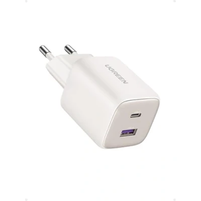 Bild av UGREEN Nexode 35W USB C laddare 2 ports strömförsörjning GaN II Tech snabbladdare Kompatibel med iPhone 15 Pro Max, Pro, 15, 14,Galaxy S24 Ultra, S23, iPad, Tab A8, Pixel, HomePod (Wit)