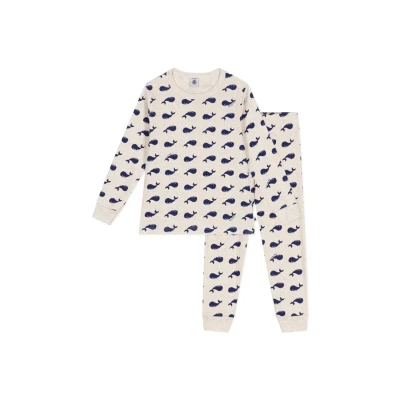 Bild av Petit Bateau Pyjamas för pojkar och pojkar, Beige/Blå, 6 år