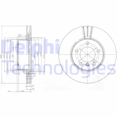 Bild av Bromsskiva DELPHI BG3998C