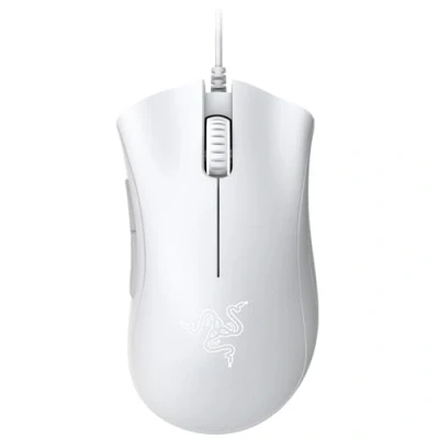 Bild av Razer DeathAdder Essential (2021) Kabelansluten spelmus (optisk sensor, 6400 DPI, 5 programmerbara knappar, ergonomisk formfaktor) Vit