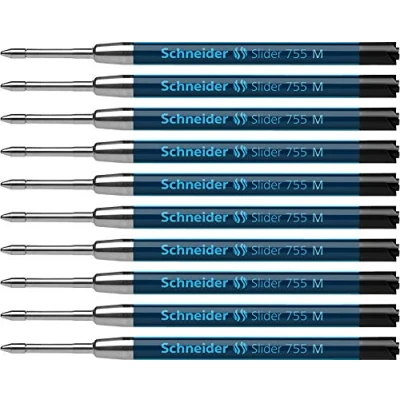 Bild av Schneider Slider 755 reservledare (ViscoGlide teknik, dokumentäkta, M = mittlinjen) 10 pack, svart