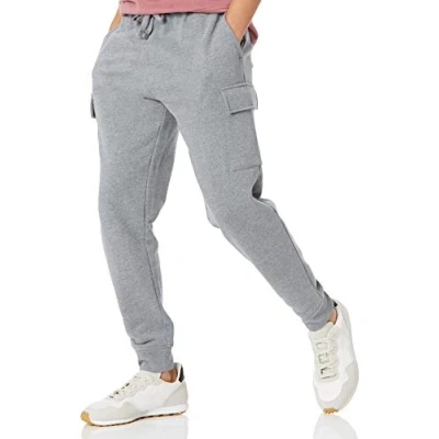 Bild av Amazon Essentials Herr Cargo Fleece Jogger Sweatpants, Ljusgrå Heather, X Large