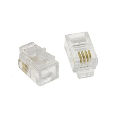 Bild av Kenable RJ10 4P4C modulära krimpor ändar kontakt för handset kablar/ledningar [10 pack