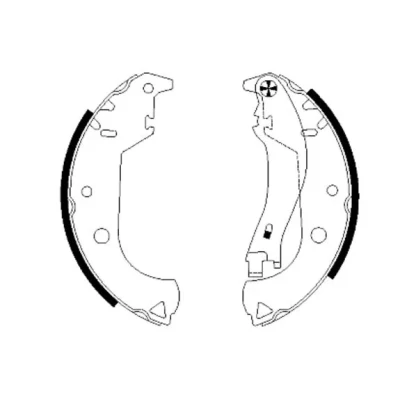 Bild av TEXTAR 91059900 Mâchoires De frein 228 42 avec levier à main sans accessoires FIAT: Doblo I Break, Cargo, CADILLAC: CTS Berline