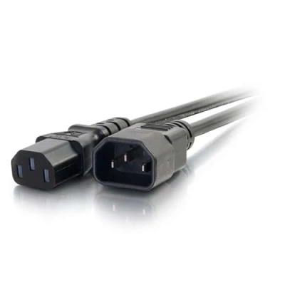 Bild av C2G 88502 18 AWG datorförlängningssladd (IEC320C13 till IEC320C14) 3 fot vattenkokare ledning/strömkabel, svart, 1 meter