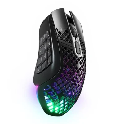 Bild av SteelSeries Aerox 9 Wireless Hålig RBG gamingmus Ultralätt vattentät design 18 knappar Bluetooth/2,4 GHz 18K DPI TrueMove Air optisk sensor