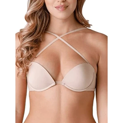Bild av Wonderbra Multiplunge Everyday Axelbandslös bh / Multifunktionsbh, Storlek: 85C, Hautfarben