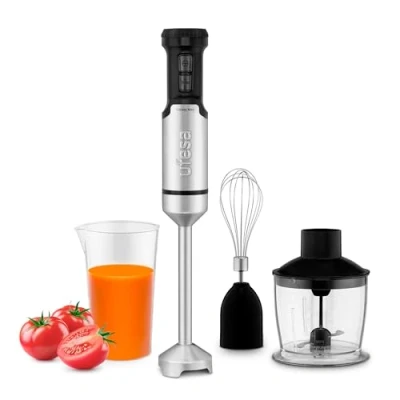 Bild av Ufesa Galaxy Max handmixer, kraft 1 200 W, 24 hastighetsinställningar + turbo, 4 mycket effektiva blad, ergonomisk och stänksäker design, tillbehör ingår, BPA fri