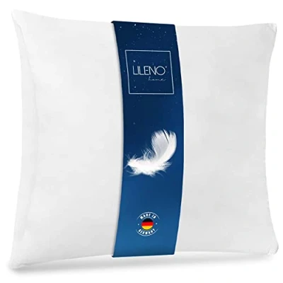 Bild av LILENO HOME fjäderkudde 80 x cm [set om 1] kudde av fjädrar som huvudkudde, sovkudde och sängkudde, perfekt för allergiker barn med 1 500 g fjäderfyllning vardera
