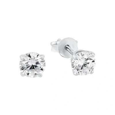 Bild av Amor örhängen 925 sterling silver damörhängen, med cubic zirconia synth, 0,5 cm, silver, Kommer i smycken presentförpackning, 9208401