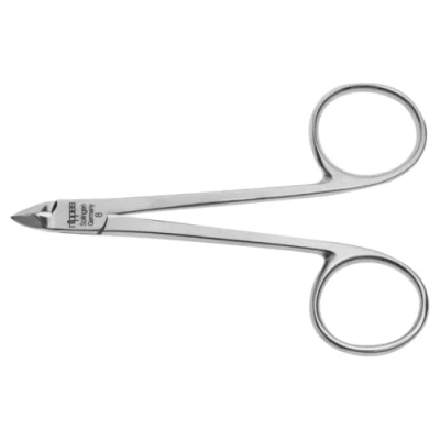 Bild av nippes Solingen, hudtång längd hudsax förnicklat stål nagelbandstång nagelbandssax extra fin nagelband tillverkad i Tyskland, silver, 8 cm (1 pack)