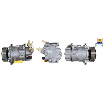 Bild av LUCAS ACP01273 Kompressor PAG 46 YF R134a, R1234yf med packningar CITROËN: C3 Picasso, DS3 Hatchback, C4 II Cactus, PEUGEOT: 208 I Hatchback