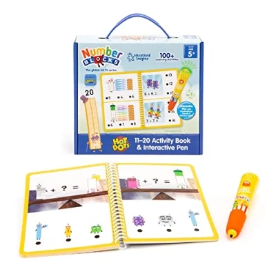 Bild av Learning Resources Hot Dots Numberblocks 1120 Aktivitetsbok och interaktiv penna, över 60 aktiviteter ingår, gåvor, ålder 5+
