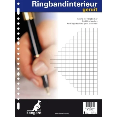 Bild av ​​​​​​​Ringpärmspapper A4 rutat 60g 100 ark Kangaro