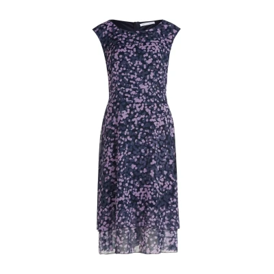 Bild av Betty &amp; Co MIDI MIT Stufen Vardagsklänning, Storlek: 36, Dark blue lilac