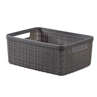 Bild av CURVER Keter 245712 Korg Jute, Plast, Rektangulär, Mörkgrå, 5 l