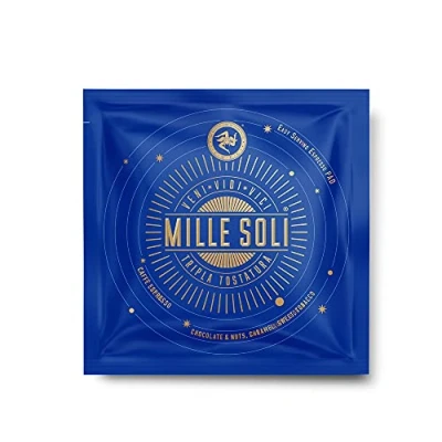 Bild av MilleSoli Caffè Espresso ESE Pads 50 stycken vardera 7 g kaffekuddar traditionell trippelrostning för hand perfekt kräm och särskilt syrafattig