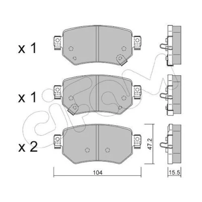 Bild av CIFAM 822 1159 0 Jeu de plaquettes frein avec indicateur d&#039;usure MAZDA: 6 Berline, Break