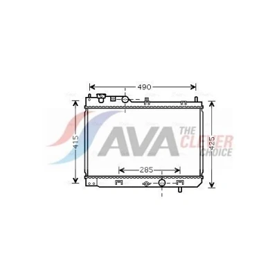 Bild av AVA COOLING SYSTEMS MZ2214 Kylare, motorkylning Aluminium 350mm 518mm 26mm utan expansionsbehållare Kylflänsar lödda MAZDA: 323 C IV Hatchback