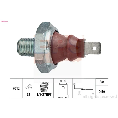 Bild av EPS 1.800.047 Sonde De Pression d&#039;Huile 1/8 27NPT 1 Made in Italy OE Equivalent VOLVO: 240 Break, Berline