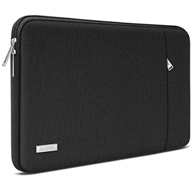 Bild av TECOOL 14 tums laptopfodral för HP, EliteBook, Pavilion, Dell, Lenovo, Thinkpad, Acer, Chromebook, Notebook, MacBook Air 15 M2 2023, vattentätt skyddande fodral, stöttålig datorväska (svart)