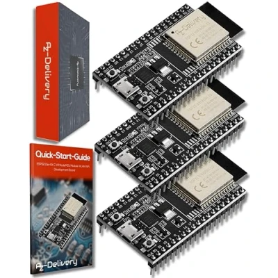Bild av AZDelivery 3 x ESP32 Dev Kit C V4 NodeMCU WLAN WiFi Development Board med e book! (Efterföljarmodul för C)