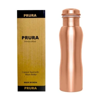 Bild av PRURA, ayurvedisk koppar vattenflaska, läckagesäker naturren kopparbehållare 900 ml/30 oz design 3