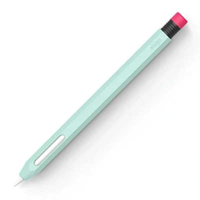 Bild av elago Klassiskt pennfodral kompatibelt med Apple Pencil 2:a generationens skyddsfodral, klassisk design, kompatibel magnetisk laddning och dubbeltryck (installationsinstruktioner måste läsas) (mint)