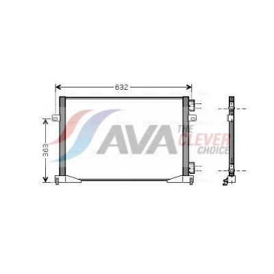 Bild av PRASCO RTA5400 Condenseur De Clim 15,5 Aluminium 545 R 134a RENAULT: TRAFIC 2 Kasten, Bus, 2, OPEL: Vivaro A Van, Combi