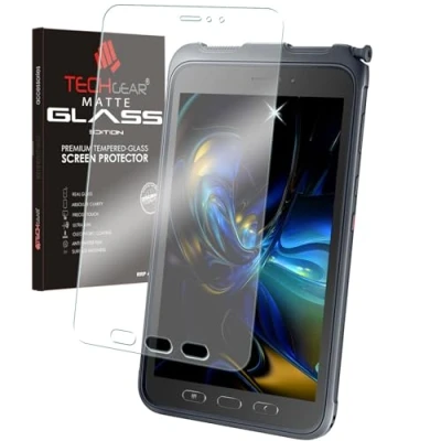Bild av TECHGEAR Anti reflexbehandling Galaxy Tab Active 3 8 tum MATTE Glass Edition, skärmskydd i härdat glas [9H seghet] [repbeständig] designat för Samsung SM T570/T575/T577