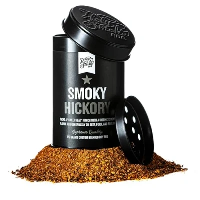 Bild av Smoky Hickory BBQ Rub Handgjord Premium Krydda, Magic Dust Rub, Kryddblandning, Pulled Pork, Grillad, kycklingkrydda stekkrydda. Perfekt för Grillning, Barbecue, Hamburgare, kryddblandningar, 175g
