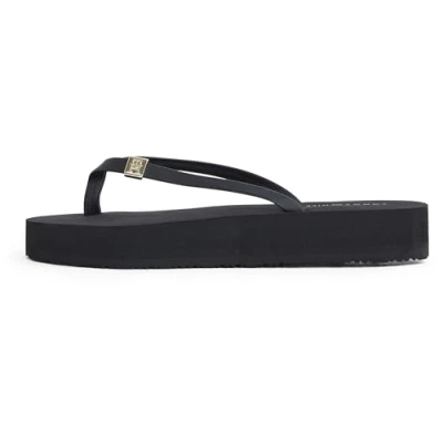 Bild av TOMMY HILFIGER kvinnors ELEVATED CHIC STRAND SANDAL Flip Flops, SVART (svart), 6,5 UK, Svart, 40 EU