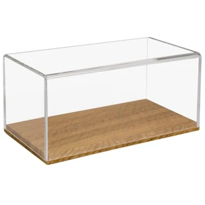 Bild av HMF Akrylmonter/ vitrin med träbas för modellbilar, transparent, 30 x 15 14 cm, 46873