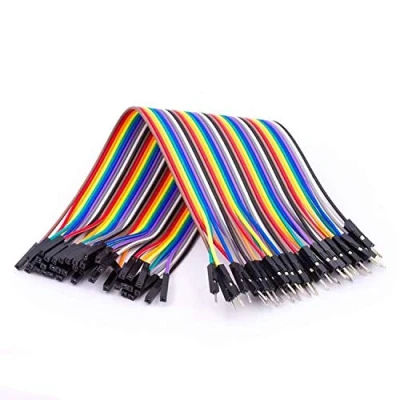 Bild av AZDelivery Jumper Wire Cable 20 cm F2M hona till hane kompatibel med Arduino och Raspberry Pi Breadboard inklusive en E Book!