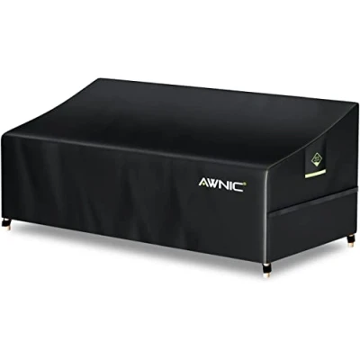 Bild av Awnic Sofföverdrag soffskydd skydd för 3 sitsig vattentät lounge soffa skyddande trädgårdssoffa 420D polyester 220 x 85 61/71 cm