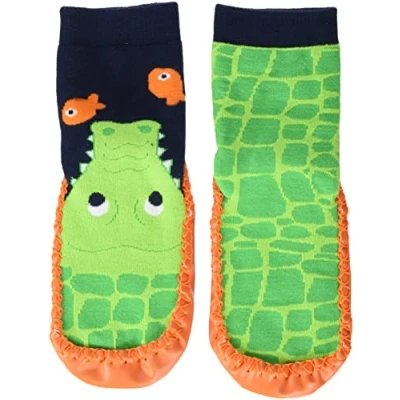 Bild av Playshoes Unisex barn stugskor tofflor, Krokodil, 22/23 EU