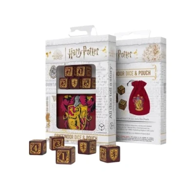 Bild av Q Workshop Harry Potter paket dés Gryffindor tärningar &amp; påse set (5)