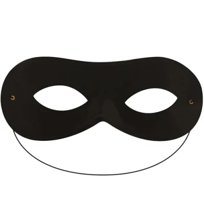 Bild av FASCHINFEVER Bandit Zorro ögonmask svart inbrottsmask för barn och vuxna, perfekt karneval