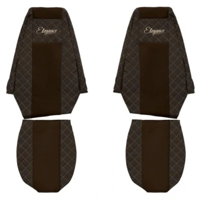 Bild av F CORE Elegance FX08 BROWN Bilsätesskydd brun Mönstrad Konstläder Fram