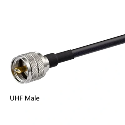 Bild av Vecys PL 259 Kabel UHF Hane till Koaxialkabel Med låg Förlust Bygelkabel RG58 16.4FT/5M för Walkie Talkie CB Radio SWR Meter Antennanalysator