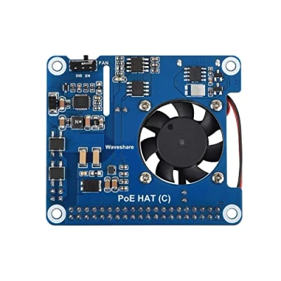Bild av Waveshare PoE HAT (C) For Raspberry Pi 3B+/4B, 802.3af/at Power Sourcing Equipment Required