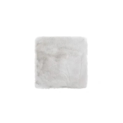 Bild av LUXOR vardagsrum sittdyna coste fuskpäls stoldyna som dekoration eller stolkudde mysig stol dekorativ kudde 40 x cm fyrkantig grå 1 styck