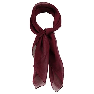 Bild av TigerTie Fin chiffong för damer i enfärgad storlek 58 cm x cm, Bordeaux, Nickituchgröße: ca. Länge Breite