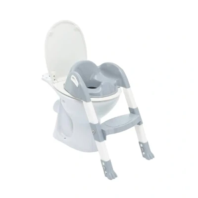 Bild av THERMOBABY Toalettreducerare för barn Kiddyloo snygg, lekfull och hygienisk justerbara fötter halkfri promenad kompakt hopfällbar Från 18 månader tillverkad i Frankrike Charmgrå