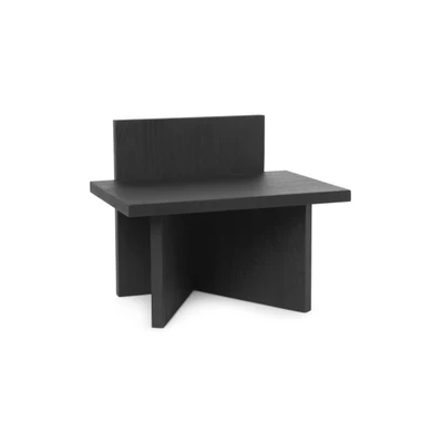 Bild av Ferm Living Oblique Stool Pall Black Oiled Oak B40 x H33 D29 cm