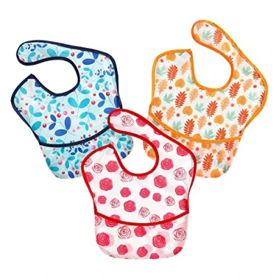 Bild av Panda Ear 3 pack superlätt baby haklapp, vattentät, tvättbar, fläckolja och luktbeständig 5 36 månaderFlerfärgadFlicka