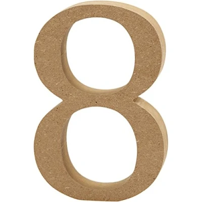 Bild av Creativ Company Number 8 MDF 13cm 1pc.